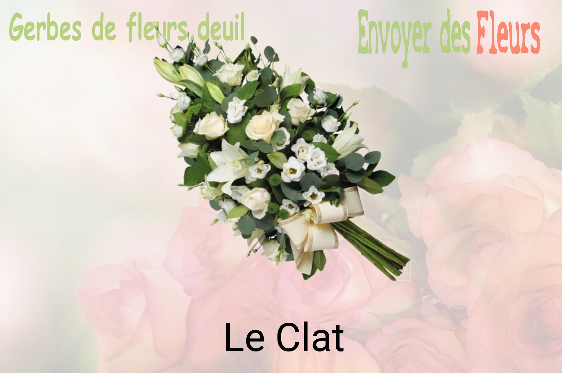 Gerbe de fleurs de deuil livrée à Le Clat